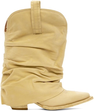 SSENSE Exclusive Beige Low Rider Cowboy Boots