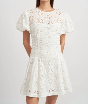 adina mini dress in off white