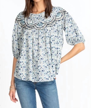 floral tatiana top in peasant