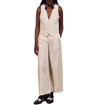 sculpted trouser in natural hemp