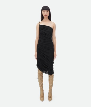 One-shoulder midi dress