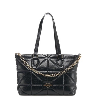 Love Moschino Logo-Lettering Quilted Top Handle Bag