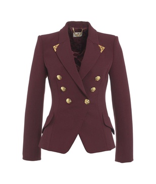 Elisabetta Franchi Stretch Crepe Double-Breasted Jacket