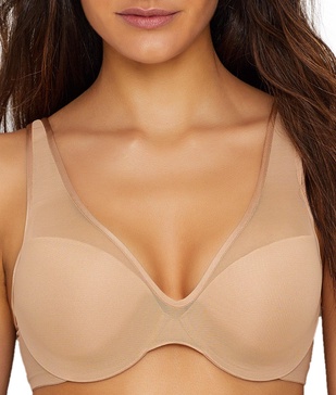 women's sheer illusion plunge t-shirt bra