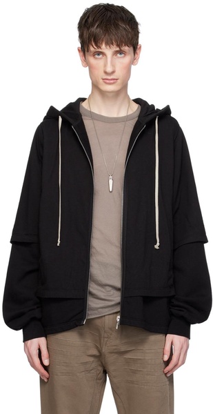 Black Zipped Hustler Hoodie