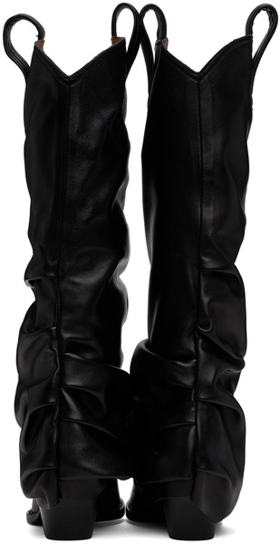 Black Mid Cowboy Sleeve Boots