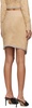 Beige Venus Faux-Fur Miniskirt