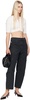 Black Marcelle Low Slung Easy Cargo Pants