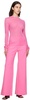 Pink Wide Bootcut Trousers