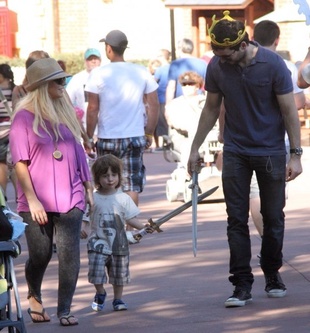 Christina Aguilera with Max in Disneyland April13 2011