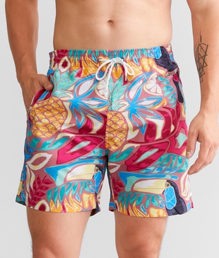 Abstract Jungle Swim Trunks