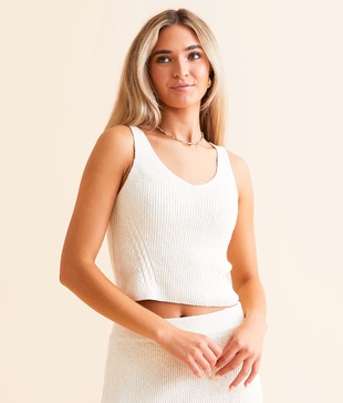 Evianna Cropped Sweater Tank Top