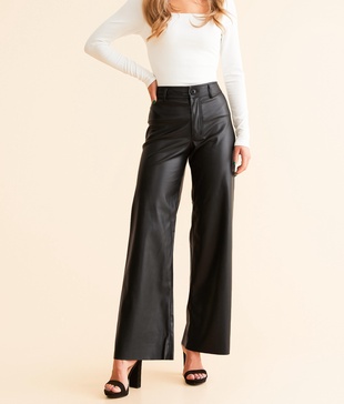 Rilynn Faux Leather Straight Pant