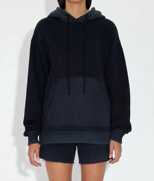 brooklyn oversized hoodie in vintage black