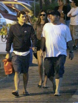 Miranda Kerr Orlando and Harvey Weinstein Out in St. Barts January 2, 2010