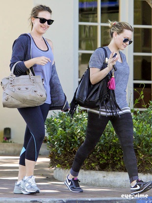 Hilary Duff Out in Hollywood with Her Sister August 23, 2011