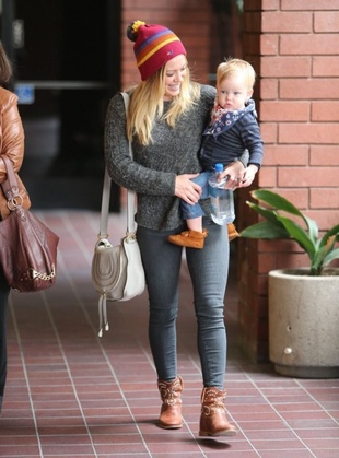 Hilary Duff Leaving Babies First Class in Sherman Oaks April 24, 2013