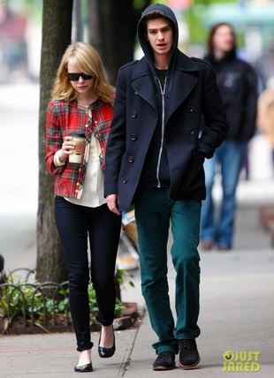 Emma Stone Out and About in West Village New York with Her Boyfriend Andrew May 3, 2012