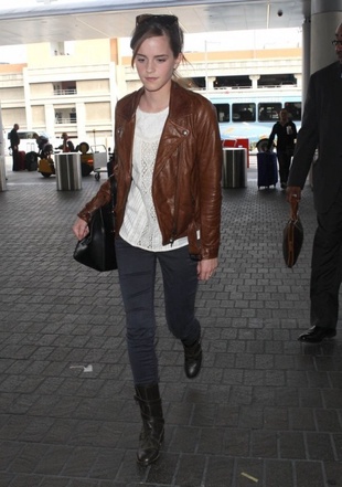 Emma Watson Departing on a Flight at LAX Airport October 23, 2013