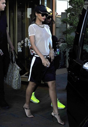 Rihanna Leaving Her Hotel in Stockholm Sweden July 22, 2013