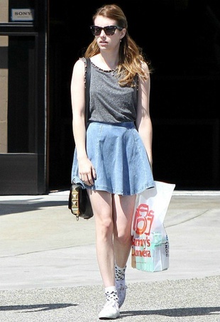 Emma Roberts Shopping at Samy's Camera in Los Angeles March 30, 2013