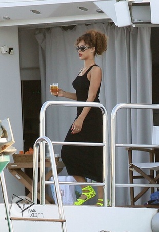 Rihanna on a Yacht on the Italian Coast August 24, 2011