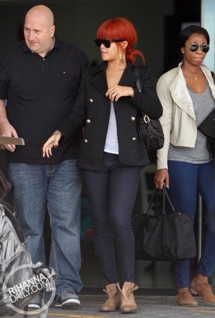 Rihanna Arriving in Perth Australia March 12, 2011