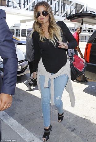 Khloe Kardashian LAX Airport April 10, 2014