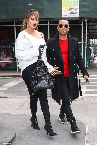 Chrissy Teigen With John Legend December 16, 2017