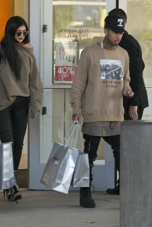 Tyga Shopping at Woodland Hills Mall with Kylie November 4, 2015