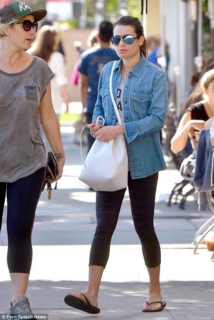 Lea Michele Lunch at Le Pain Quotidien February 22, 2016