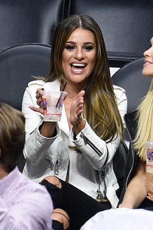 Lea Michele New York Knicks Vs Los Angeles Lakers Game March 11, 2016