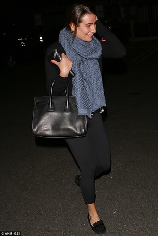 Lea Michele Sugarfish Sushi April 6, 2015