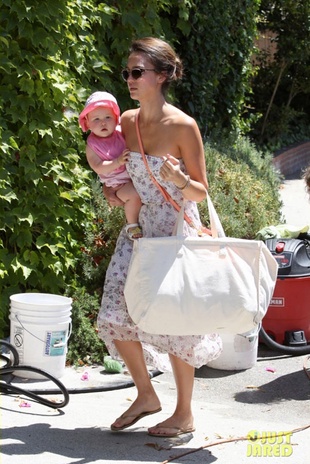 Jessica Alba Attending a Party in Hollywood August 5, 2012