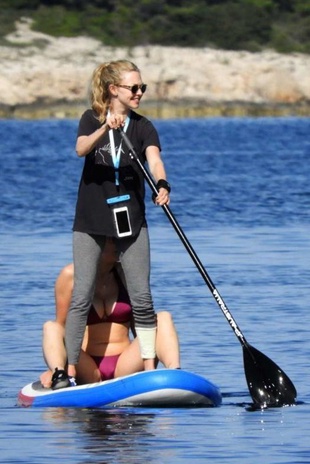 Amanda Seyfried Paddleboarding in Croatia October 8, 2017