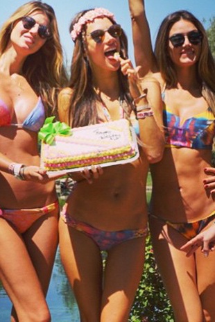 Alessandra Ambrosio Celebrating Her Birthday at Lake Cahuilla April 11, 2015