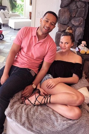 Chrissy Teigen Celebrating at Her Home May 4, 2016