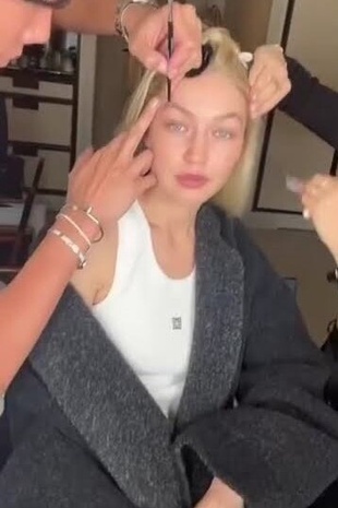 Gigi Hadid Before the Met Gala on May 1, 2023