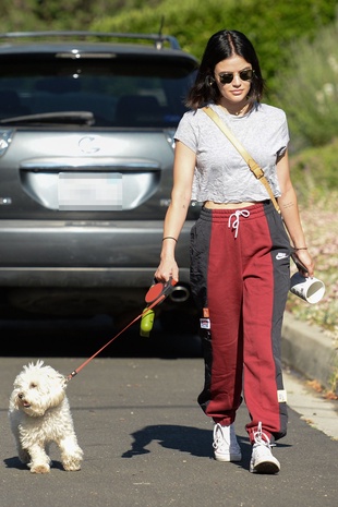 Lucy Hale Walking Her Dog May 8, 2020