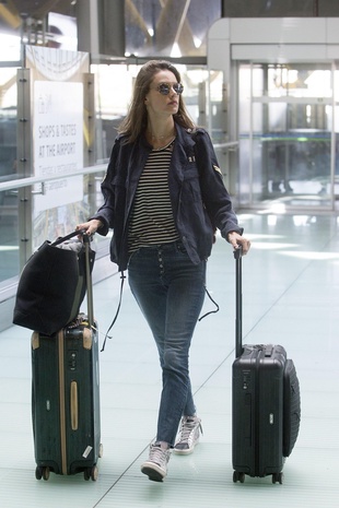 Alessandra Ambrosio Madrid Airport June 3, 2017