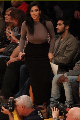 Kim Kardashian West Lakers Game at the Staples Center October 28, 2014