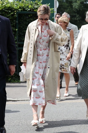 Lily James Wimbledon July 13, 2019