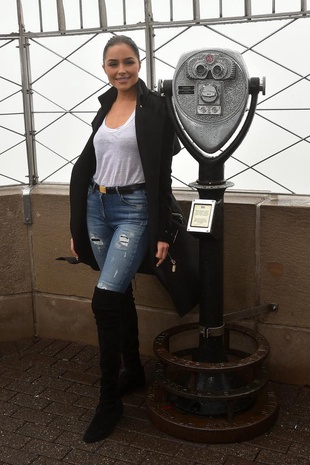 Olivia Culpo Lights the Empire State Building May 3, 2016