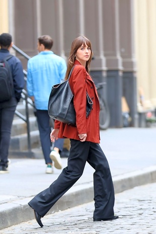 Dakota Johnson Materialists Set in NYC May 16, 2024