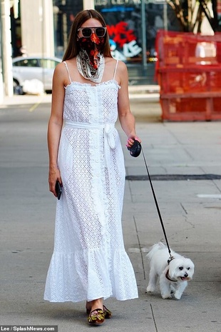 Olivia Palermo Walking Her Dog August 2, 2020