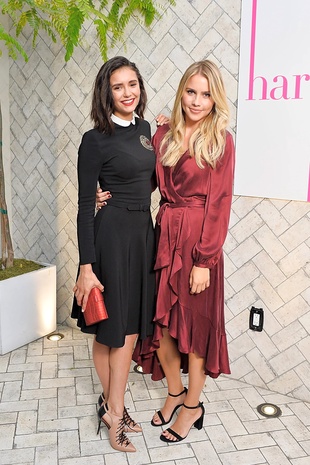 Claire Holt with Nina Dobrev at Harper Bazaar's September Issue Celebration August 22, 2017