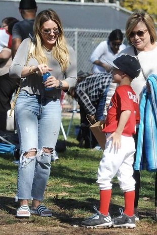 Hilary Duff at Luca's Game October 14, 2017