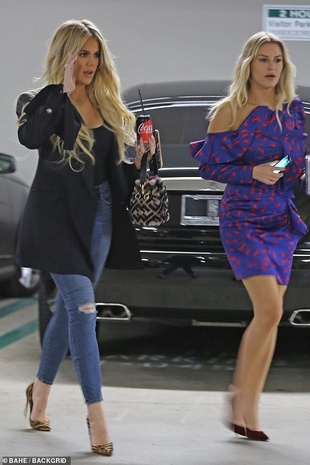 Khloe Kardashian with Morgan Stewart October 28, 2018