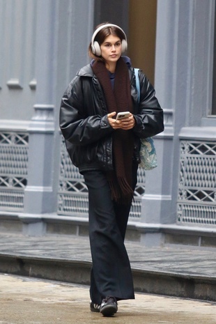 Kaia Gerber out in NYC February 2, 2024