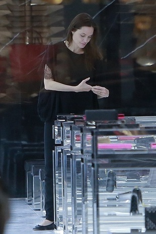 Angelina Jolie Shopping at Saint Laurent March 5, 2015